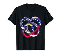 American USA Flag Wedding Anniversary Engagement Venezuela T-Shirt
