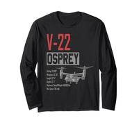 American V/STOL Military Aircraft V22 Osprey Long Sleeve T-Shirt