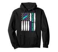 American Veteran Suicide Awareness Month America Flag Retro Pullover Hoodie