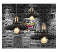 American Village loft Black Umbrella Pendant lamp Art Industrial-Style Retro Nostalgia Restaurant Chandelier Diameter 25cm,Hallway Living Room Light Fixture