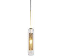American Village Style Gold Ellipse Long Iron Pendant Lights Adjustable Glass Material Chandelier with E14 Light Source,Hanging Lights