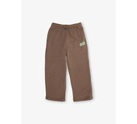 American Vintage American Vintage Logo-Print Curved-Leg Jersey Jogging Bottoms Overtoned Brown 13 Years