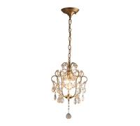 American Vintage Dining Room Small Chandelier French Crystal Lights for Hallway Aisle Balcony Entry Door Stairway Farmhouse Ceiling Hanging Lamp