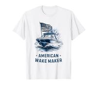 American Wake Maker Speed Boat Captain Sailing Retro Style T-Shirt