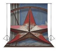 American Wastern Texas Star Backdrop Background for Photography High Density Polyester Fabric Background Banner Seamless Photo Booth Prop Backdrop 56"x118" for Birthday Party Decor Photoshoot Banner P
