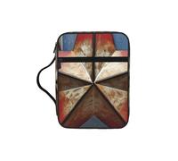 American Wastern Texas Star Bible Cover for Women - Stylish Large Bible Case for Men, Multi-Functional Carrying Book Cover Church Bag with Handle and Zipper Pocket - Bible Bag Christian Gifts