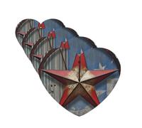 American Wastern Texas Star Car Air Fresheners Cards Set of 4 Pieces Hanging Scented Cards for Wardrobe Bathroom Car Aromatherapy Tablets Rearview Mirror Pendant Car Fresheners Long Lasting