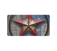American Wastern Texas Star Keyboard Mat Large Gaming Mouse Pad, Anti-Slip Desk Mat for Desktop Desk Work/Home Writing Mat 11.8 * 23.6 Inches