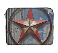 American Wastern Texas Star Laptop Sleeve Case 12inch, Shockproof Protective Case, 10-17 Inch Computer Sleeve, Water Resistant Laptop Briefcase for Men Women Compatible with Macbook Air/Notebook/Table