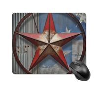 American Wastern Texas Star Square Mouse Pad Portable Computer Mousepad with Non-Slip Rubber Base 18 * 22cm Ultra-Thin Gaming Mouse Mat for Computer Laptop Office Desk Accessories