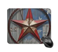 American Wastern Texas Star Square Mouse Pad Portable Computer Mousepad with Non-Slip Rubber Base 20 * 25cm Ultra-Thin Gaming Mouse Mat for Computer Laptop Office Desk Accessories