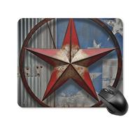 American Wastern Texas Star Square Mouse Pad Portable Computer Mousepad with Non-Slip Rubber Base 25 * 30cm Ultra-Thin Gaming Mouse Mat for Computer Laptop Office Desk Accessories