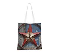 American Wastern Texas Star Tote Bag For Women,Canvas Shoulder Bags With Pockets Shopping Bag Cute Reusable Grocery Bags