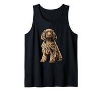 American Water Spaniel Dog Illustration Tank Top