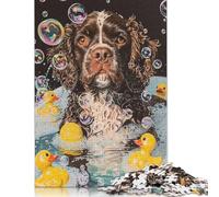 American Water Spaniel Dog Puzzles 500 Pieces Wooden Puzzles Puzzles for Adults Teenagers Teenager Man Woman Gift 500pcs (52x38cm)