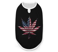 American Weed Leaf Flag Dog Shirts Sleeveless T-Shirt Pet Tank Top Soft Summer Vests Clothes for Dogs And Cat 2XL