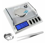 AMERICAN WEIGH SCALES GEMINI-50 Portable Precision Modern Stainless Steel Digital Milligram Scale 50g x 0.001g (Silver)