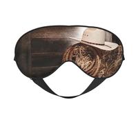 American West Rodeo Hat Double Sided Sleep Mask, Adjustable Blackout, Silk-Like Eye Mask for Sleeping,Travel, Soft, Breathable, Lightweight Comfortable Blindfold