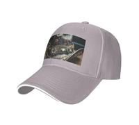 American West Rodeo Hat Print Adjustable Size Sandwich Baseball Cap Breathable Unisex Casual Hat Daily Use Sport Gray