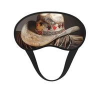 American West Rodeo Hat Print Blackout Sleep Mask for Women & Men, Zero Eye Pressure Eye Mask for Travel and All - Around Sleep