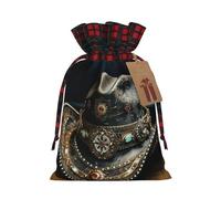 American West Rodeo Hat Print Pouch Goody Christmas Drawstring Gift Bags Xmas Treats Bag Holiday Candy Wrapping Bags