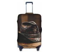American West Rodeo Hat print Washable Travel Luggage Cover Abstract Colorful Print Luggage Suitcase Protector, White, Small, White, Small