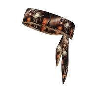 American West Rodeo Print Ninja Headbands,Adjustable Head Tie For Men, Sports Sweatband For Yoga Running Basketball
