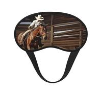 American West Rodeo Sleep Mask for Side Sleeper Eye Mask for Sleeping Light Blocking Soft Breathable Sleep Eye Mask for Women Men Adjustable Elastic Strap Travel Nap Blackout Eye Shade Cover