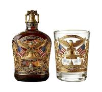 American Whiskey Bottle - 350ml 1776 to 2026 Eagle Decanter, Commemorative USA 250th Celebration Glass, Patriotic Semiquincentennial Milestone Aesthetic, Heritage Collection Display Accessory