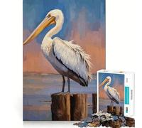American White Pelican 1000 Piece Puzzle For Adults Problem Solving Toy Professional Grade Cutting Relaxing Indoor Group Activity (38x52cm)