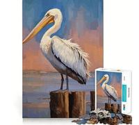 American White Pelican Jigsaw Puzzle1000 Pieces Brain Boosting Play Zero Gap Cozy Indoor Entertainment for All (38x26cm)