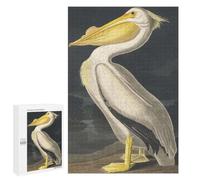 American White Pelican: New Year Party Activity, 1000 PCS Wooden Art Puzzle, for Mindful Indoor Entertainment