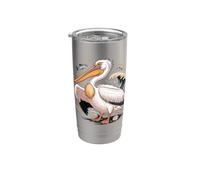 American White Pelican Sea Bird Birder Stainless Steel Insulated Tumbler
