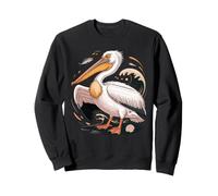 American White Pelican Sea Bird Birder Sweatshirt