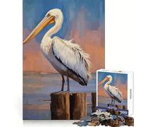 American White Pelican Teenagers 1000 Piece Jigsaw Puzzle Mind Clarity Cozy Pastime Perfect Lock Holiday Present (38x26cm)