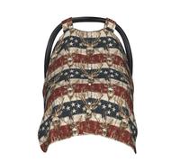 American Wood Grain Deer Print Baby Car Seat Covers, Breathable Nursing Cover Breastfeeding Cover, Stroller Covers, Baby Boys Girls Newborn Essentials, Multi-use Infant Carseat Canopy