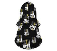 American Yellow Flag 911 Dispatchers Dog Hoodie Luxury Dog Clothes Winter Dog Jacket Pet Clothes Hoodie French Bulldog Teddy Pug Puppy Clothes XL