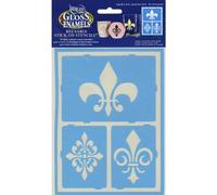 Americana Decor Large Fleur de Lis Stencil, Blue, 21 x 15.5 x 0.3 cm