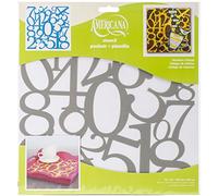 Americana Decor Stencil x inch-Numbers Collage, 12" by 12"