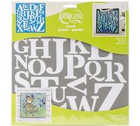 Americana Decor Stencil x inch-from A to Z, 12" by 12"