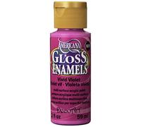 Americana Gloss Enamel Vivid Violet Multi-Surface Acrylic Paint 2oz, Purple, 2