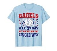 Americana New York Bagels Funny Breakfast Mascot 50s Vintage T-Shirt