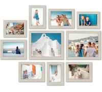 Americanflat 10 Piece Gallery Wall Frame Set in Light wood - Two 8x10 Frame, Four 5x7 Frames, Four 4x6 Frames - Collage Photo Frames for Wall with Horizontal and Vertical Formats for Wall and Tabletop