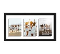 Americanflat 10x14 Collage Frame in Black - Use as Two 5x7 Picture Frames with Floating Effect or One 10x14 Picture Frame - Slim Molding Photo Frame with Engineered Wood and Shatter-Resistant Glass