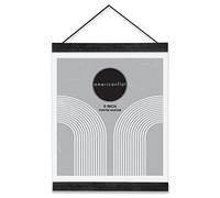 Americanflat 11 Inch Black Magnetic Poster Clip Frame, Wood Hanger Frame for Posters, Prints, Photos, Pictures, Maps, Scrolls, Art Prints and Canvas Artwork