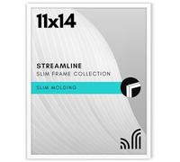 Americanflat 11x14 Picture Frame in White - Thin Border Photo Frame with Shatter-Resistant Glass - Wall Picture Frame with Hanging Hardware Included for Horizontal or Vertical Display Format