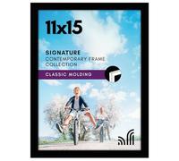Americanflat 11x15 Picture Frame with Shatter-Resistant Glass - Signature Collection - Gallery-Style Frames Made of Engineered Wood - Photo Frame for Wall Display - Black