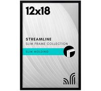 Americanflat 12x18 Poster Frame in Black with Polished Plexiglass - Thin Border 12 X 18 Inch Large Picture Frame for Wall, Poster Frames in Horizontal or Vertical Format