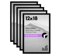 Americanflat 12x18 Poster Frame Set of 5 in Black - Picture Frames Collage Wall Decor with Plexiglass Cover and Hanging Hardware - Gallery Wall Frame Set for Horizontal or Vertical Display