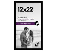 Americanflat 12x22 Picture Frame with Polished Plexiglass - Signature Collection - Gallery-Style Frames Made of Engineered Wood - Photo Frame for Wall Display - Black